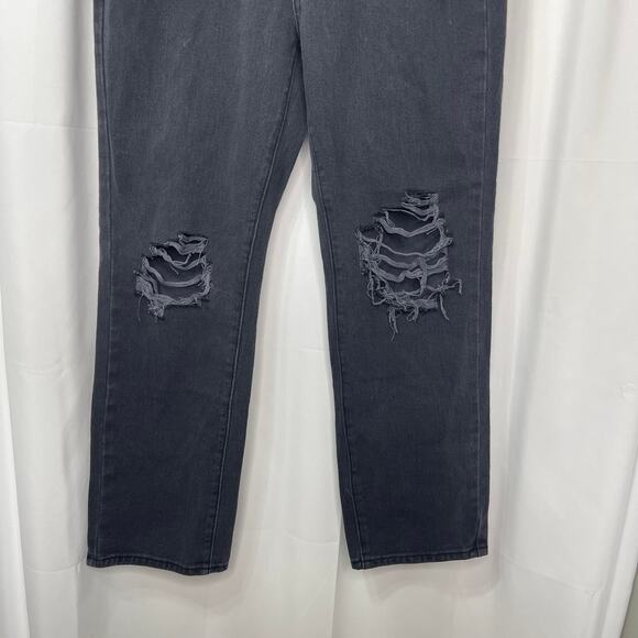 PACSUN black jeans women's 26 the MOM JEAN in a distressed style trendy - Picture 15 of 16